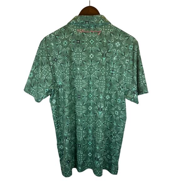 William Murray Men’s M Golf Polo Shirt Turquoise Martini Stretch Performance EUC - Picture 5 of 10